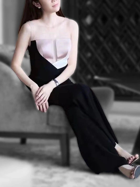 Pink Mesh Jumpsuit