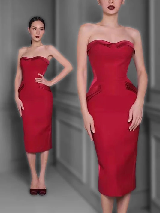 Tube Dress with Waist Detail