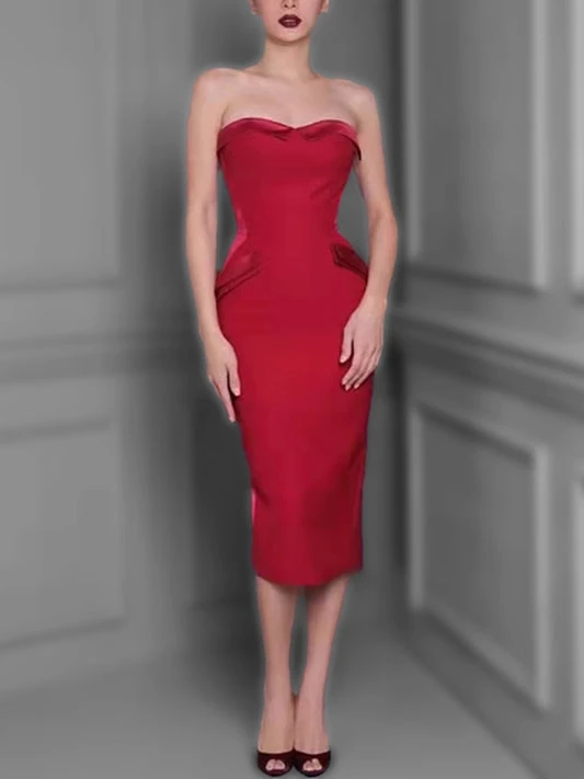 Tube Dress with Waist Detail