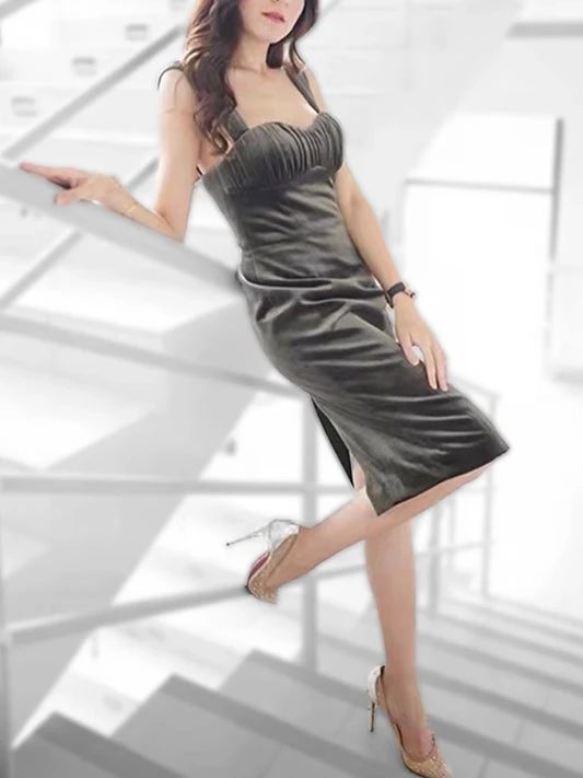 Straps Midi Dress