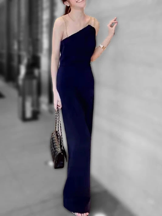 Sleeveless long jumpsuit