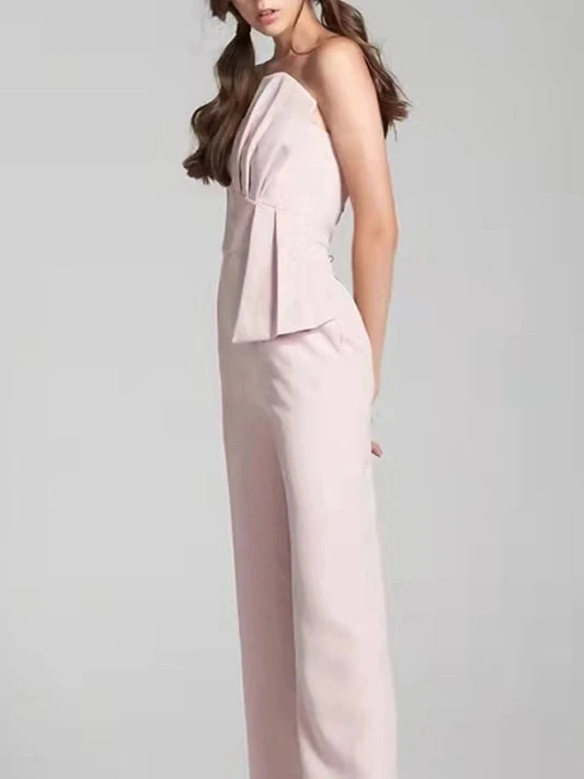 Pink long jumpsuit